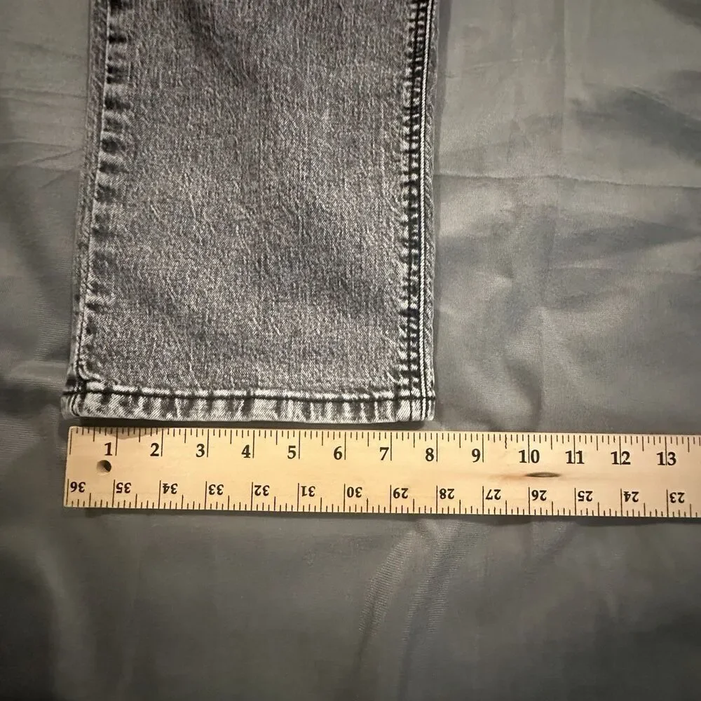 Levis 541 Jeans Men 38x32 Black Acid Wash Faded Denim Relaxed Festival